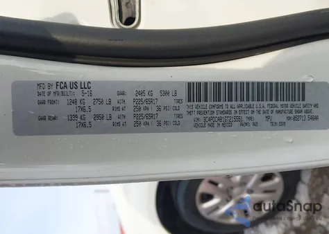 2016 Dodge Journey Se z USA, uszkodzony, nr VIN 3C4PDCAB1GT215551